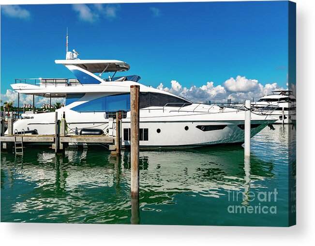Luxury Yacht Acrylic Print featuring the photograph Luxury Yacht Artwork mbm0819-14 by Carlos Diaz