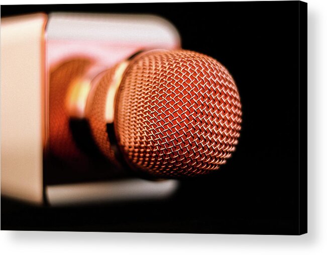 Microphone Acrylic Print featuring the photograph Microphone by Anamar Pictures