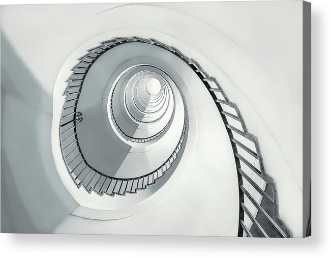 Europe Acrylic Print featuring the photograph Milky Stairs by Elias Pentikis