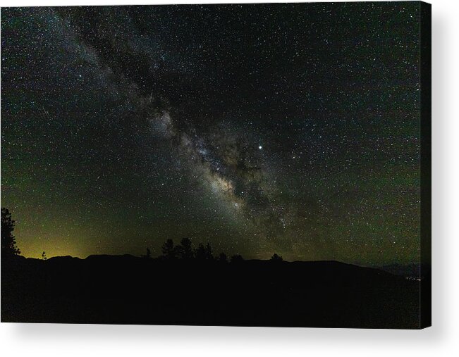 Stars Acrylic Print featuring the photograph Milky Way Galaxy Stretching Across the Sky by Tony Hake