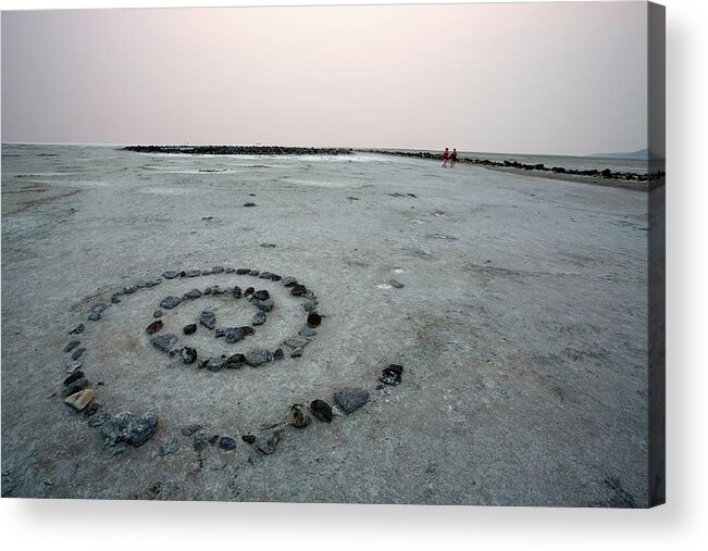 Great Salt Lake Acrylic Print featuring the photograph Mini Jetty by David Andersen