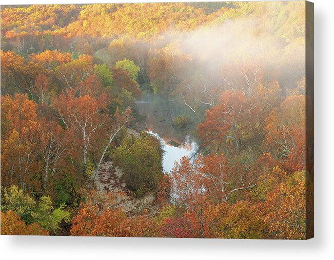 Mist Acrylic Print featuring the photograph Mist over the Little Niangua by Robert Charity