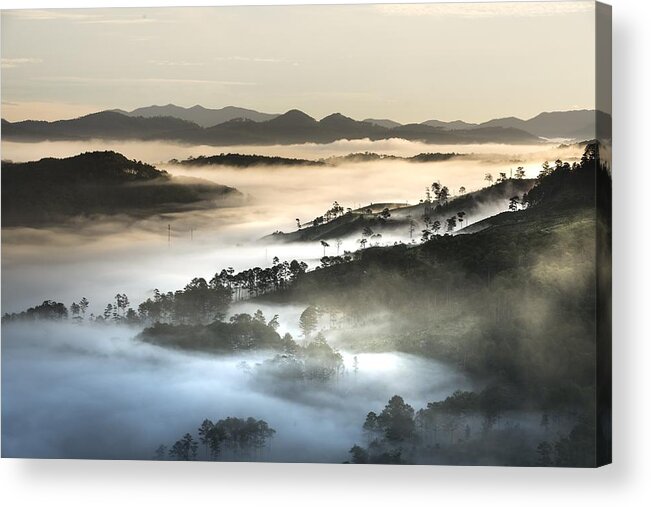 Landscape Acrylic Print featuring the photograph Mist by Top Wallpapers