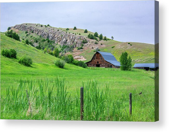 Quarry Gulch Acrylic Print featuring the photograph Montana Ranch View by Douglas Wielfaert