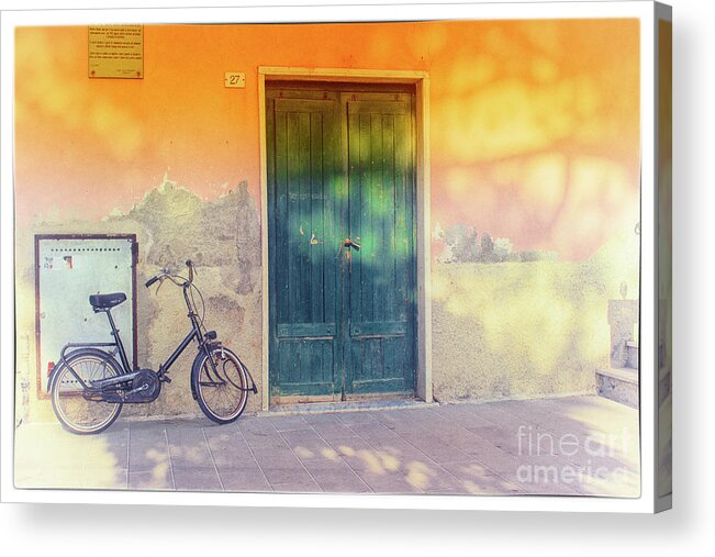 Bikes Acrylic Print featuring the photograph Monterosso 6 by Becqi Sherman
