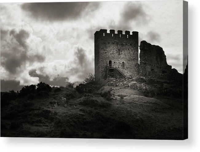 Circa 13th Century Acrylic Print featuring the photograph Moody Old Castle Ruin by Nicolasmccomber