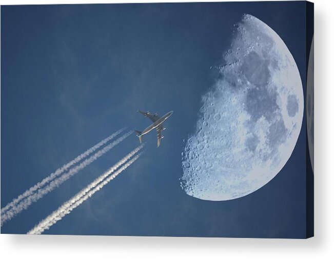 Lower Saxony Acrylic Print featuring the photograph Moon Flight by G.t.