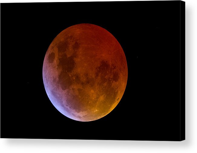 Moon Acrylic Print featuring the photograph Moon Total Eclipse by Diego Barucco
