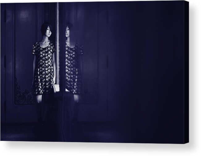 Mood Acrylic Print featuring the photograph Moonlight by ??[u-kei]