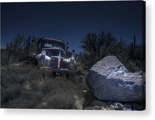 Truck Acrylic Print featuring the photograph Moonlit find by Darrell Foster