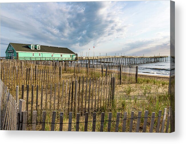 Ocean Acrylic Print featuring the photograph Morning at Avalon Pier by Donna Twiford