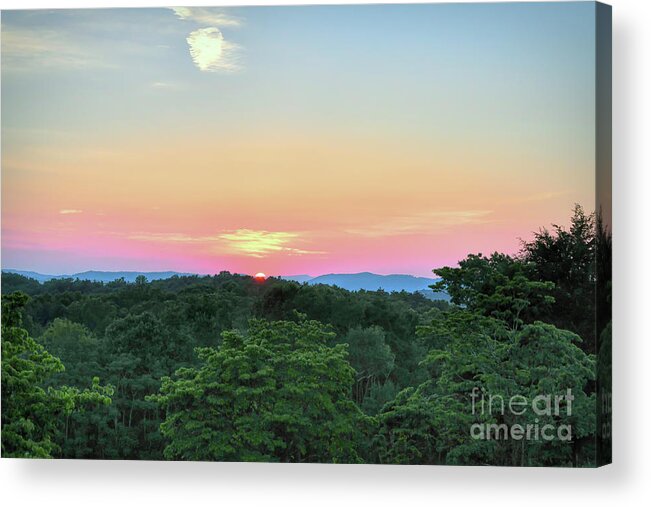 Sunrise Acrylic Print featuring the photograph Morning Has Broken - Pipestem State Park by Kerri Farley