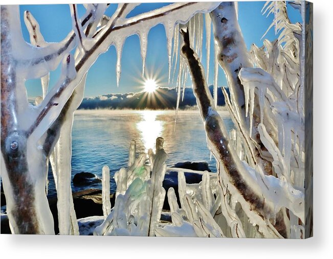  Acrylic Print featuring the photograph Morning Ice by Michelle Hauge