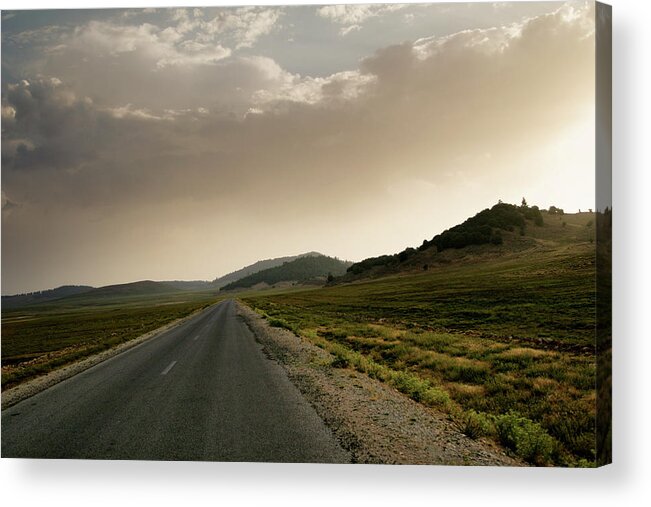 Extreme Terrain Acrylic Print featuring the photograph Moroccan Highway by Ntmw