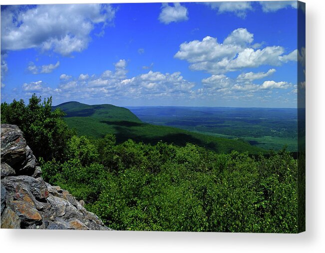 Mount Everett And Mount Race From The Summit Of Bear Mountain In Connecticut Acrylic Print featuring the photograph Mount Everett and Mount Race from the Summit of Bear Mountain in Connecticut by Raymond Salani III