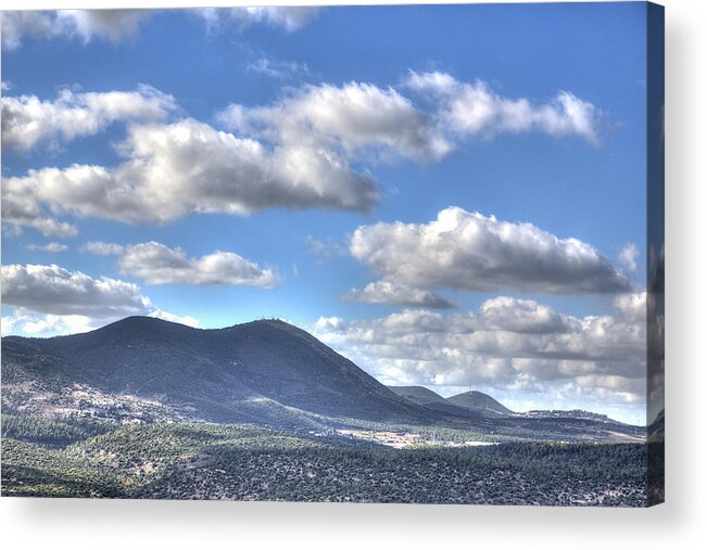 Landscape Acrylic Print featuring the photograph Mount view Israel  by Alon Mandel