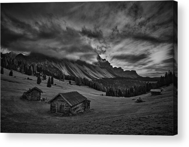 Mountains Acrylic Print featuring the photograph Mountain Cottages by Radek Pohnan