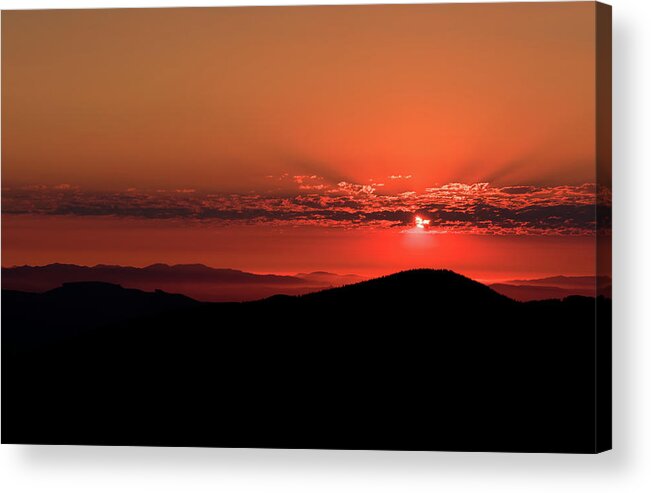 Sunset Acrylic Print featuring the photograph Mountain Sunset by Briand Sanderson