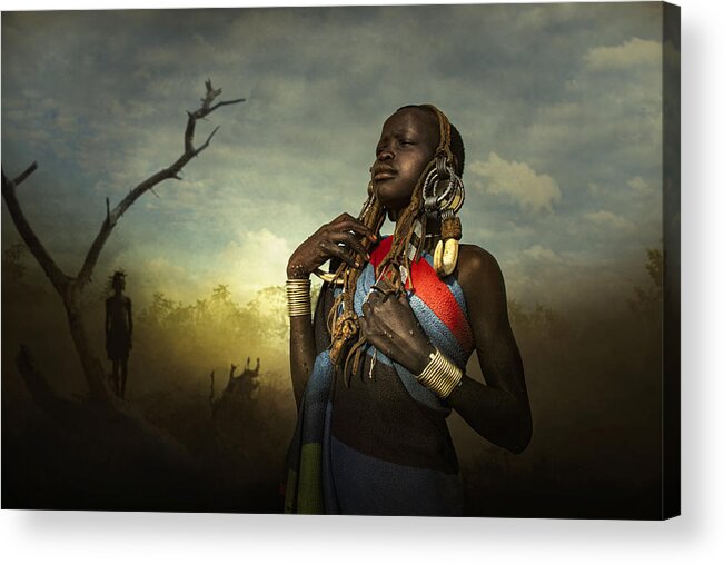 Ethiopia Acrylic Print featuring the photograph Mursi's Pride by Svetlin Yosifov