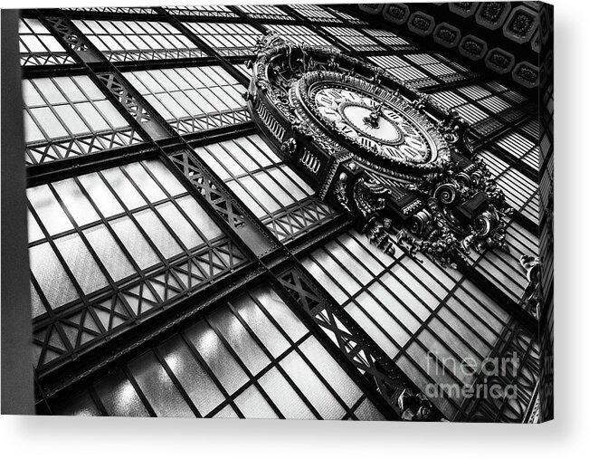 Musee Acrylic Print featuring the photograph Musee D'Orsay Clock by M G Whittingham