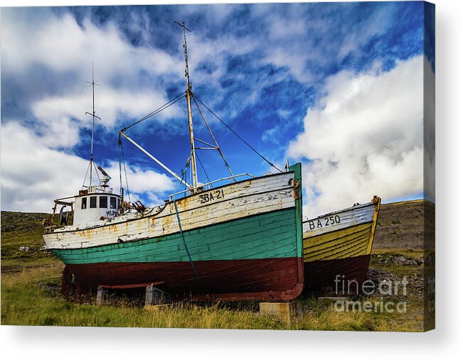 Boat Acrylic Print featuring the photograph Museum of Egill Olafsson, Iceland by Lyl Dil Creations