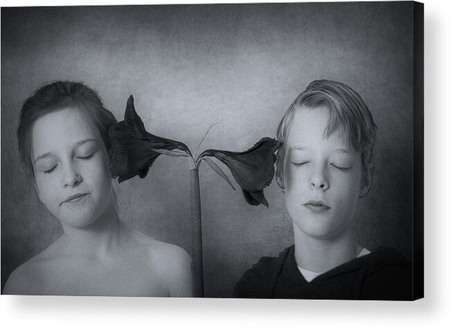 Children Acrylic Print featuring the photograph Music Of Nature by Mirjam Delrue