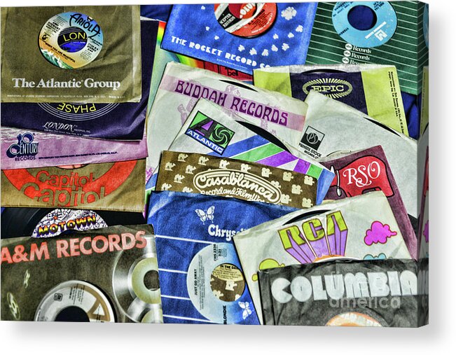 Paul Ward Acrylic Print featuring the photograph Music-Record Labels by Paul Ward