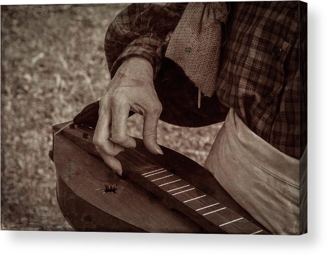 Fingers Acrylic Print featuring the photograph Musician 1349 by Guy Whiteley