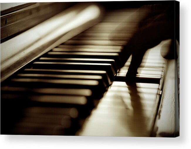 Piano Acrylic Print featuring the photograph Musician Play Piano by Massimo Merlini
