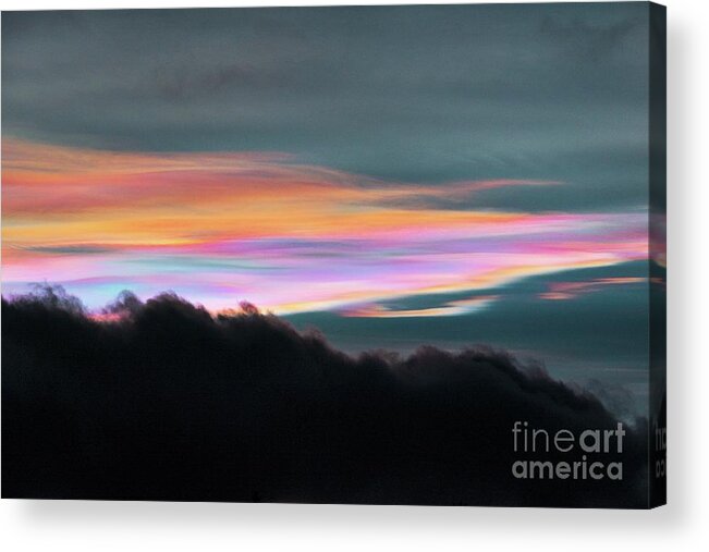 Cloud Types Acrylic Print featuring the photograph Nacreous Clouds by Pekka Parviainen/science Photo Library