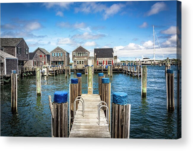 Harbor Acrylic Print featuring the photograph Nantucket Harbor Architecture 6630 by Carlos Diaz