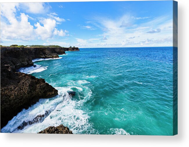 Water's Edge Acrylic Print featuring the photograph North Point, Barbados by Argalis
