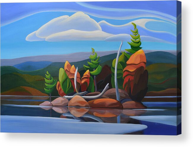 Canadian Acrylic Print featuring the painting Northern Island II by Barbel Smith
