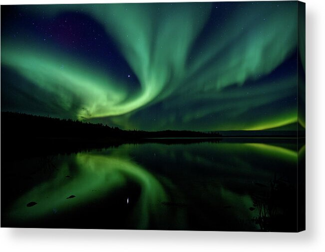 Tranquility Acrylic Print featuring the photograph Northern Lights Aurora Boreal by Steve Schwarz