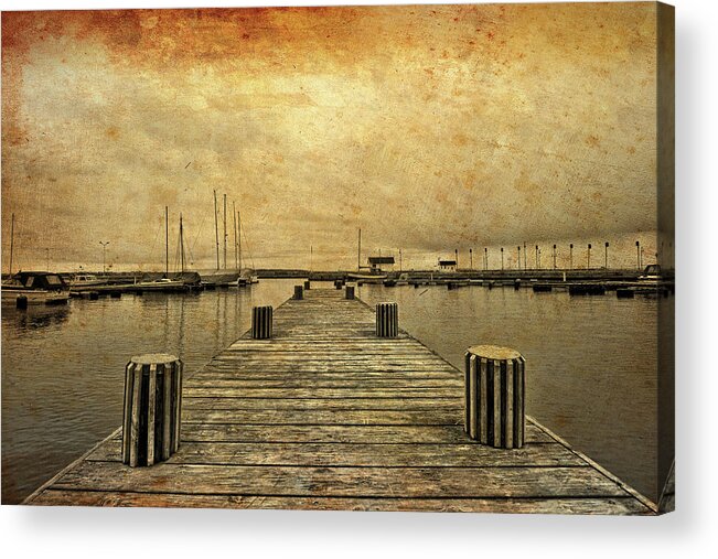 Asgardstrand Acrylic Print featuring the photograph Norwegian Dock Canvas by Bill Chizek