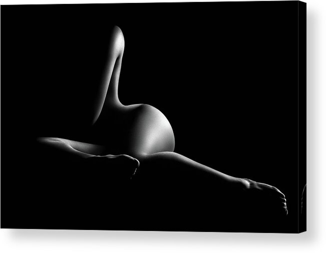 Woman Acrylic Print featuring the photograph Nude woman bodyscape 40 by Johan Swanepoel