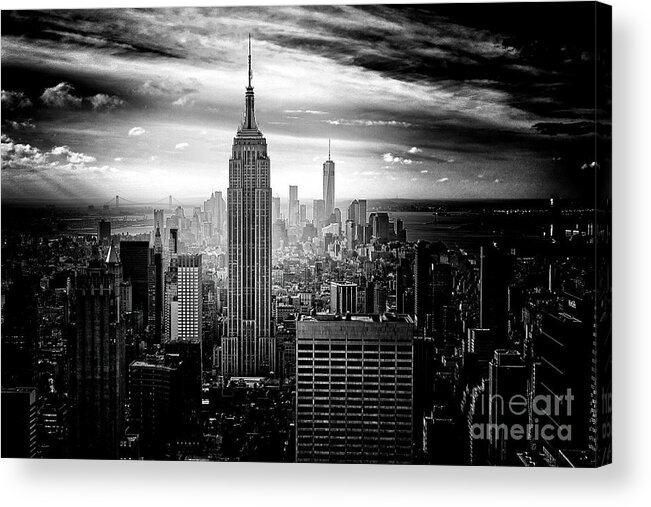 Sea Acrylic Print featuring the digital art Nyc 1 by Michael Graham