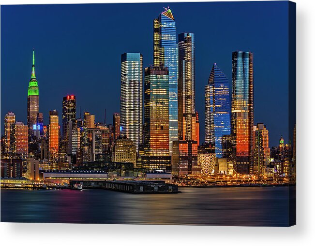 Hudson Yards Acrylic Print featuring the photograph NYC Hello Hudson Yards by Susan Candelario