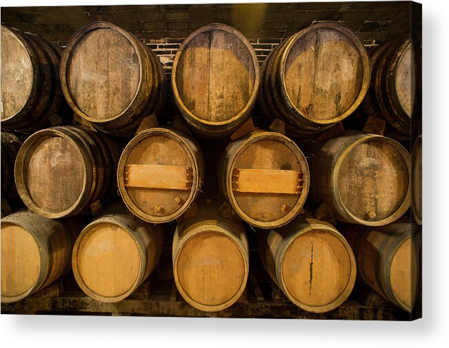 Alcohol Acrylic Print featuring the photograph Old Cellar by Stockstudiox