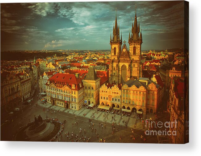 Old Town Prague Acrylic Print featuring the photograph Old Town Prague by Mariola Bitner