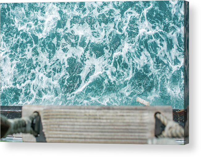 Ocean Acrylic Print featuring the photograph On the ferry to Isla Mujeres, Mexico by Julieta Belmont