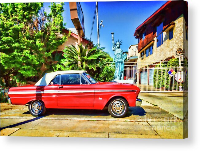 California Acrylic Print featuring the photograph On the Streets of Pasadena by Lenore Locken