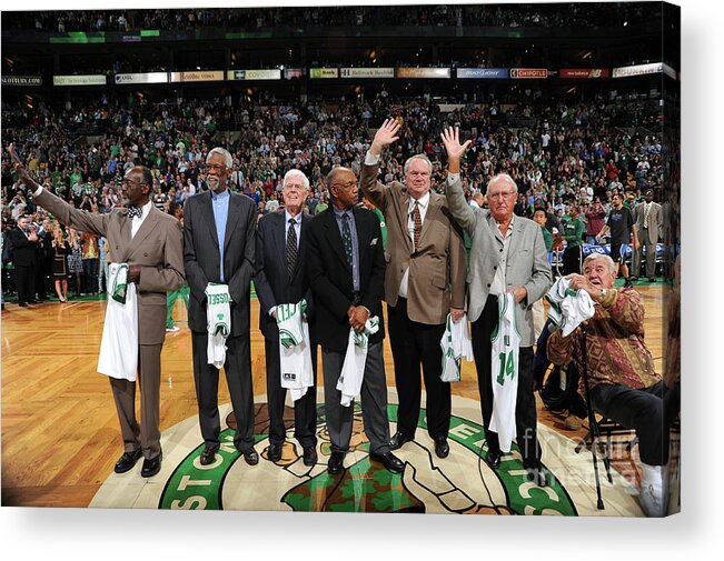 Nba Pro Basketball Acrylic Print featuring the photograph Orlando Magic V Boston Celtics by Brian Babineau
