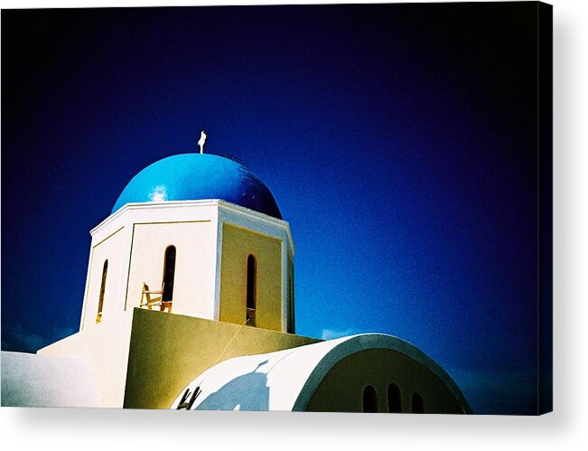 Greek Culture Acrylic Print featuring the photograph Orthodox Church Against Blue Sky by Photo By Jianjun Chen