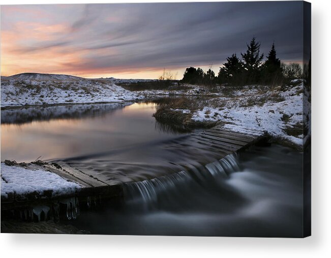 Water Acrylic Print featuring the photograph Overflow by Bragi Ingibergsson - Brin