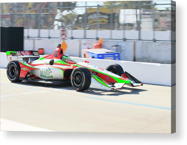Patricio O'ward Acrylic Print featuring the photograph O'Ward On Pit Lane by Shoal Hollingsworth