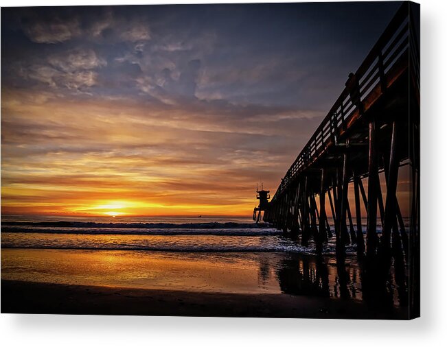 Beach Acrylic Print featuring the photograph Pacific Sunset 1 by Bill Chizek