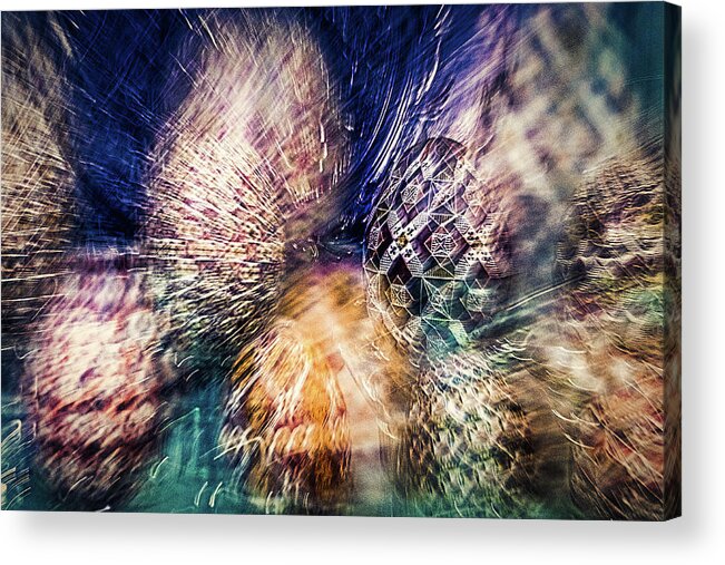 Abstract Acrylic Print featuring the photograph Painted Egg Abstract #2 - Romania by Stuart Litoff