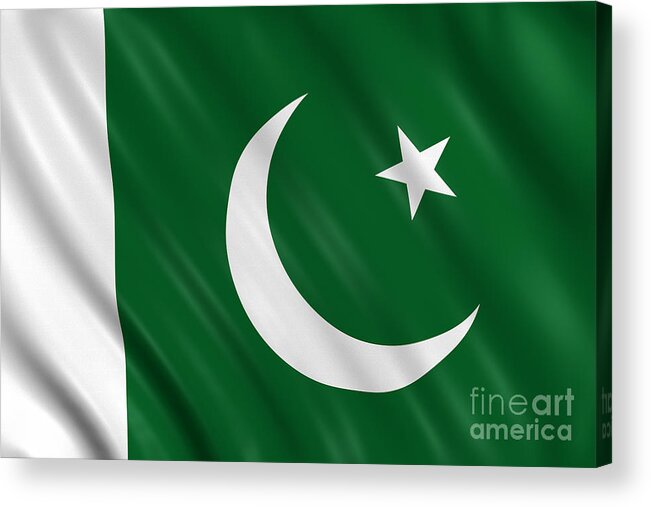 Pakistan Flag Acrylic Print by Visual7 