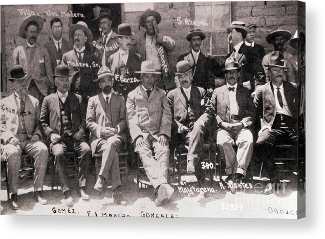People Acrylic Print featuring the photograph Pancho Villa With F.i. Madera And Others by Bettmann